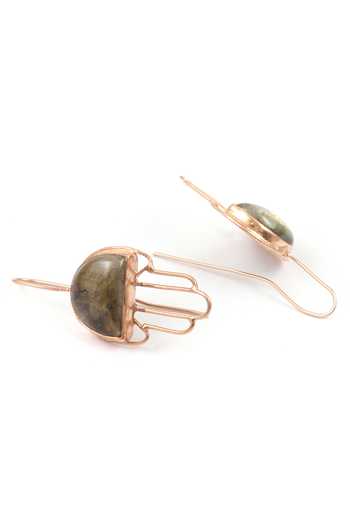 Sangeeta Boochra Gold Plated Stones Encrusted Earrings Online at Aza Fashions Sangeeta Boochra_Gold Plated Stones Encrusted Earrings _Online_at_Aza_Fashions