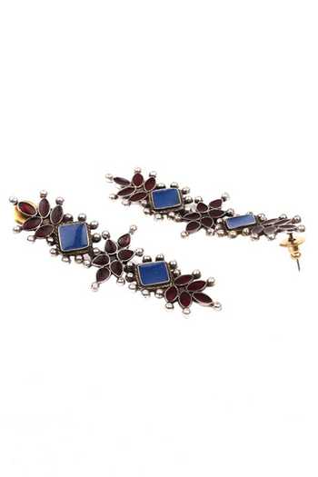 Sangeeta Boochra_Multi Color Stones Studded Dangler Earrings _Online_at_Aza_Fashions