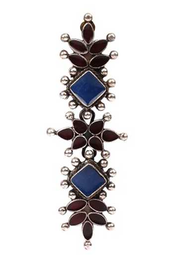 Buy_Sangeeta Boochra_Multi Color Stones Studded Dangler Earrings _Online_at_Aza_Fashions