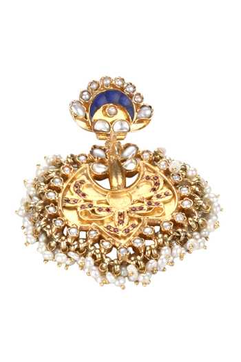 Buy Sangeeta Boochra Gold Plated Beads, Diamonds Floral Kundan Danglers Online at Aza Fashions Buy_Sangeeta Boochra_Gold Plated Beads, Diamonds Floral Kundan Danglers _Online_at_Aza_Fashions