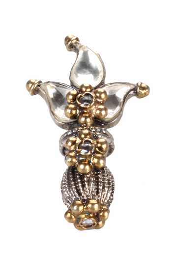 Buy_Sangeeta Boochra_Gold Plated Stones, Beads Floral Motif Stud Earrings _Online_at_Aza_Fashions