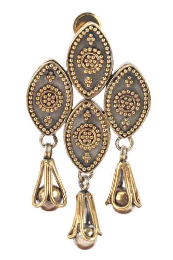 Buy_Sangeeta Boochra_Silver Plated Cut Work Handcrafted Danglers _Online_at_Aza_Fashions