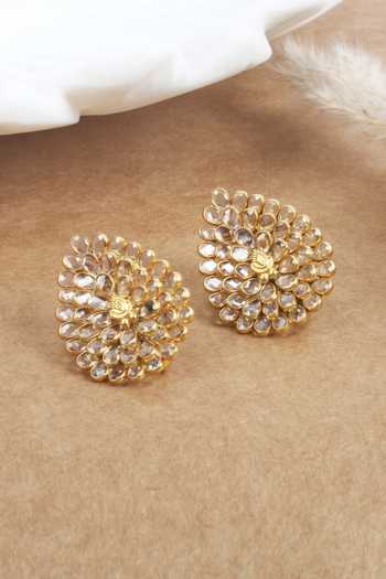Buy Sangeeta Boochra Gold Plated Handcrafted Leaf Studs at Aza Fashions Buy_Sangeeta Boochra_Gold Plated Handcrafted Leaf Studs _at_Aza_Fashions