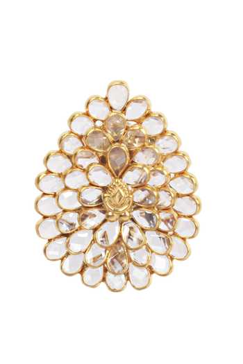Buy_Sangeeta Boochra_Gold Plated Handcrafted Leaf Studs _Online_at_Aza_Fashions
