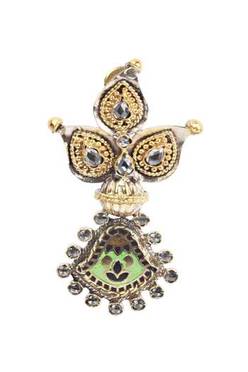 Buy_Sangeeta Boochra_Silver Plated Cut Work Handcrafted Earrings _Online_at_Aza_Fashions