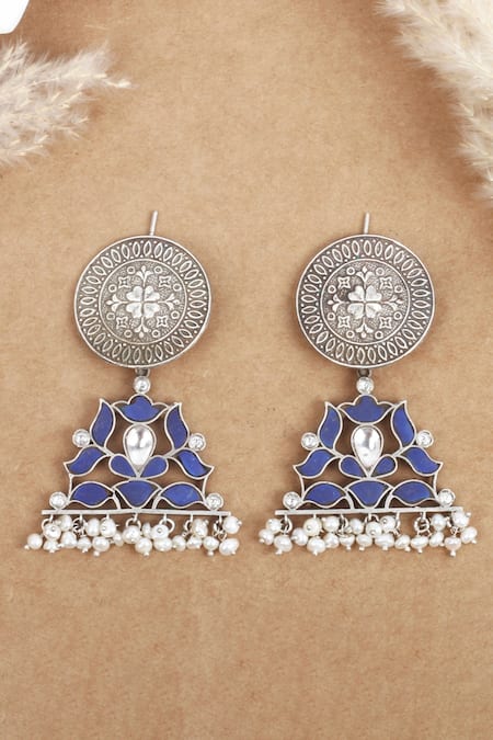 Sangeeta Boochra Bead Drop Dangler Earrings 