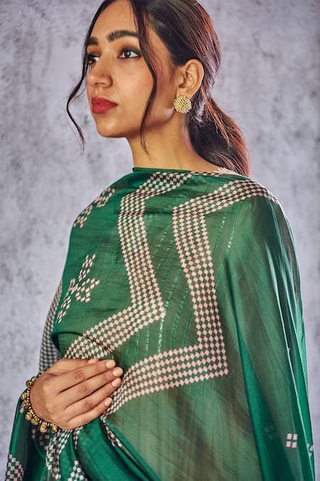 Shivani Bhargava Organza Silk Bandhani Print Dupatta 