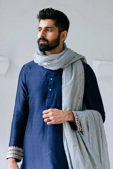 Shop Anushree Reddy Blue Embroidered Kurta And Dhoti Pant Set at Aza Fashions Shop_Anushree Reddy_Blue Embroidered Kurta And Dhoti Pant Set _at_Aza_Fashions