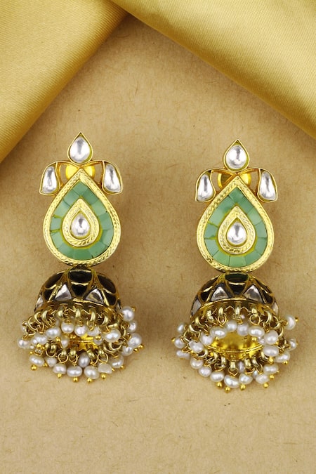 Sangeeta Boochra X Payal Singhal_Silver Plated Hasina Handcrafted Earrings _Online_at_Aza_Fashions
