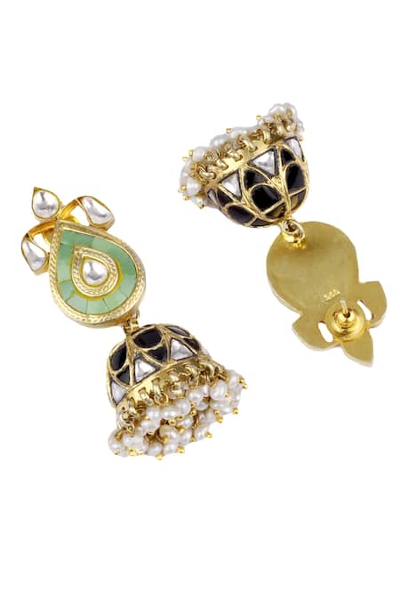 Buy_Sangeeta Boochra X Payal Singhal_Silver Plated Hasina Handcrafted Earrings _Online_at_Aza_Fashions