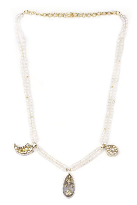 Sangeeta Boochra X Payal Singhal Mia Kundan Embellished Pendant Necklace 