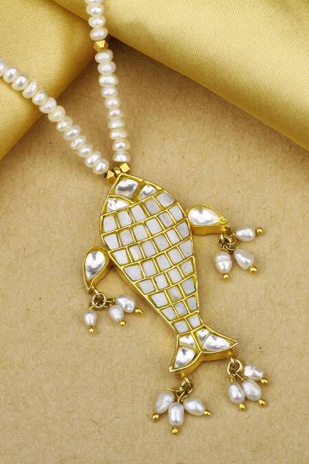 Buy Sangeeta Boochra X Payal Singhal Gold Plated Tanaz Pendant Necklace Online at Aza Fashions Buy_Sangeeta Boochra X Payal Singhal_Gold Plated Tanaz Pendant Necklace _Online_at_Aza_Fashions