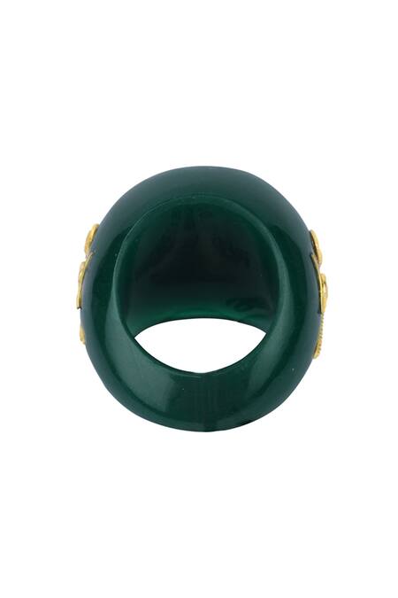 Buy Sangeeta Boochra X Payal Singhal Green Stones Shama Onyx Ring Online at Aza Fashions Buy_Sangeeta Boochra X Payal Singhal_Green Stones Shama Onyx Ring _Online_at_Aza_Fashions