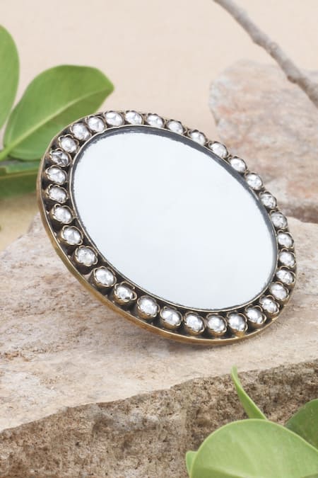 Sangeeta Boochra Handcrafted Studded Ring 