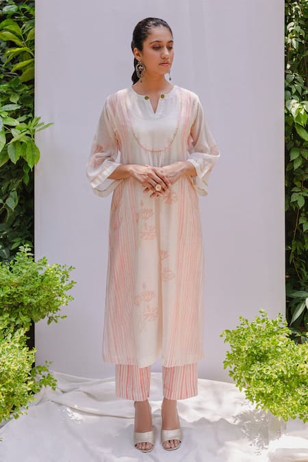 Shivani Bhargava Block Print Chanderi Kurta 