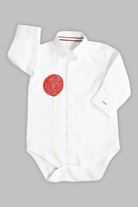Partykles Embroidered Balloon Romper Shirt 