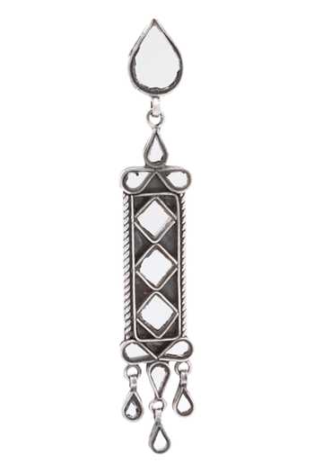 Shop Sangeeta Boochra Silver Plated Glitter Sterling Geometric Danglers Online at Aza Fashions Shop_Sangeeta Boochra_Silver Plated Glitter Sterling Geometric Danglers _Online_at_Aza_Fashions