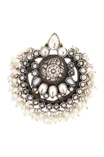Sangeeta Boochra Silver Plated Stones Embellished Chandbalis Online at Aza Fashions Sangeeta Boochra_Silver Plated Stones Embellished Chandbalis _Online_at_Aza_Fashions