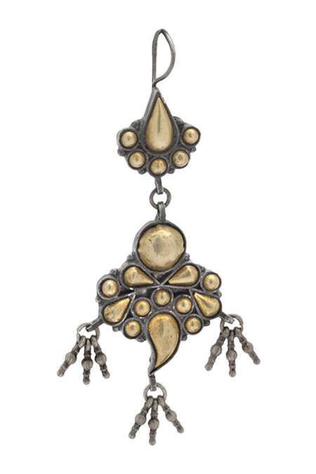 Shop Sangeeta Boochra Gold Plated Metallic Thread Handcrafted Danglers Online at Aza Fashions Shop_Sangeeta Boochra_Gold Plated Metallic Thread Handcrafted Danglers _Online_at_Aza_Fashions