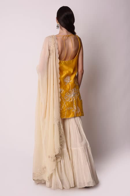 Shwetanga Chanderi Kurta Sharara Set 