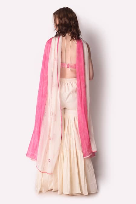 Shwetanga Sharara Set With Embroidered Bustier 