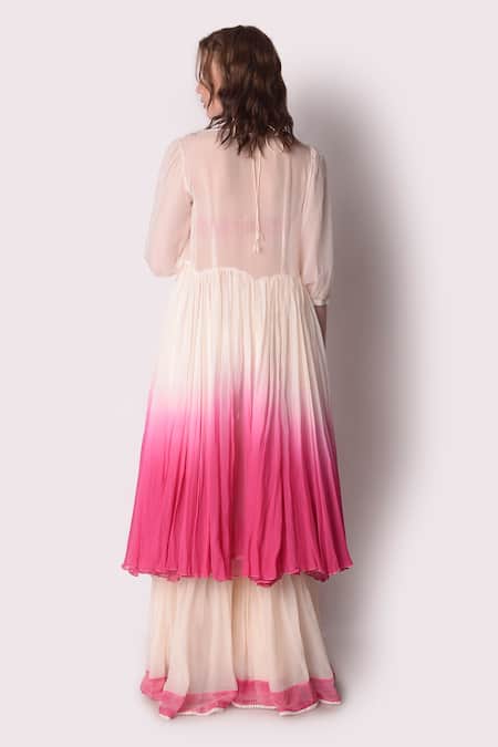 Shwetanga Ombre Jacket Sharara Set 