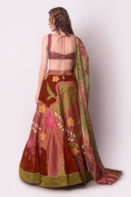 Shwetanga Floral Embroidered Lehenga Set 