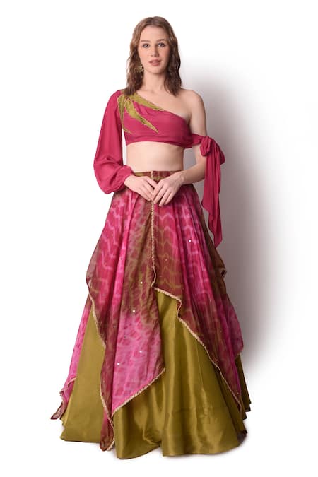 Shwetanga Tie Dye Lehenga & Blouse Set 