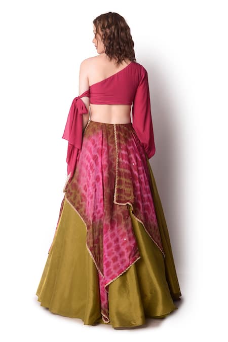 Shwetanga Tie Dye Lehenga & Blouse Set 
