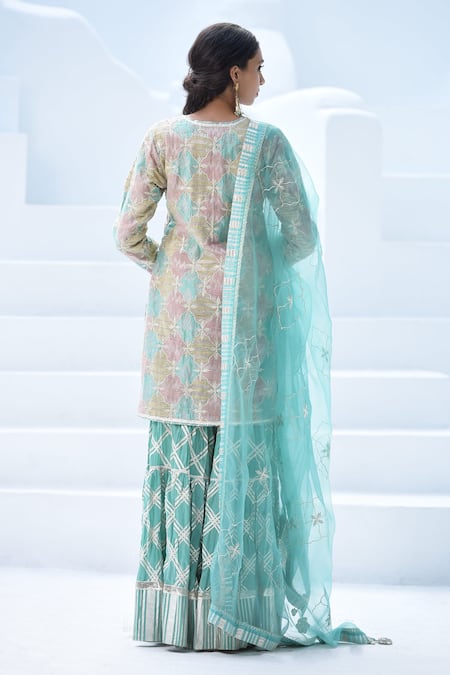 Simar Dugal Banarasi Patchwork Kurta Set 