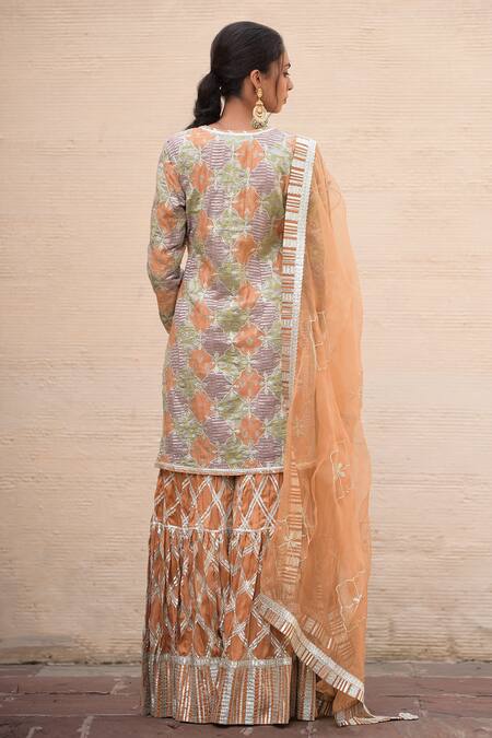 Simar Dugal Banarasi Patchwork Kurta Set 