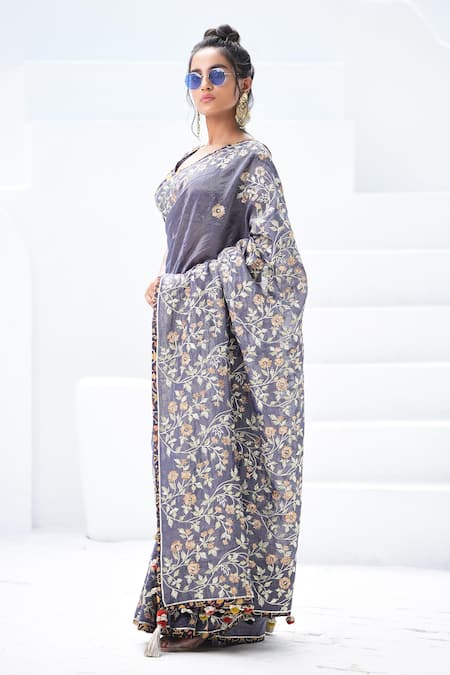 Simar Dugal Chanderi Saree with Blouse 