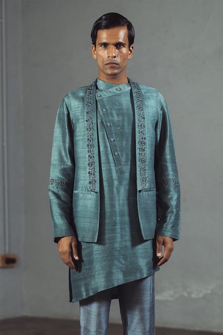 Mitesh Lodha Silk Nehru Jacket 