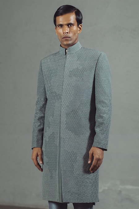 Mitesh Lodha Silk Embroidered Sherwani 