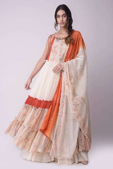 Shwetanga Printed Kurta Sharara Set 