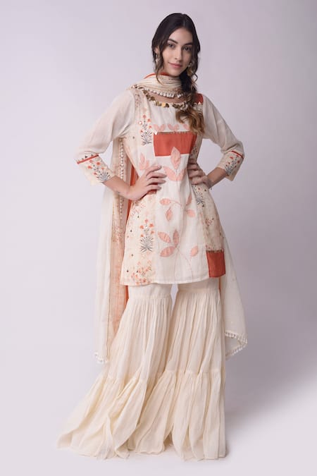 Shwetanga Printed Kurta Sharara Set 