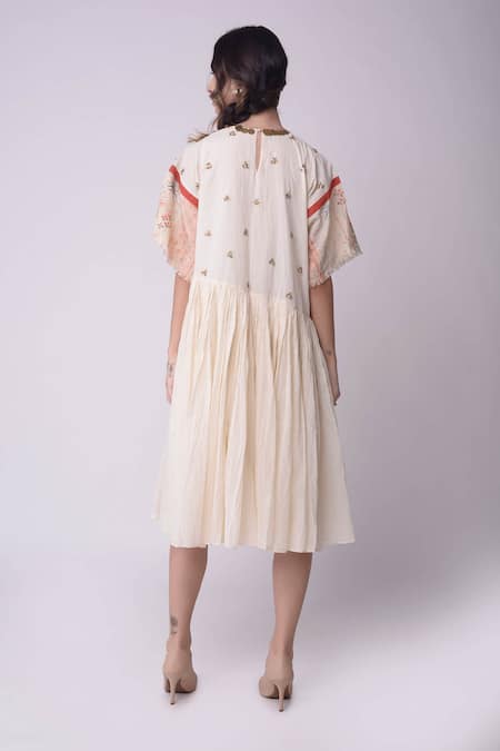 Shwetanga Organic Cotton Embroidered Dress 