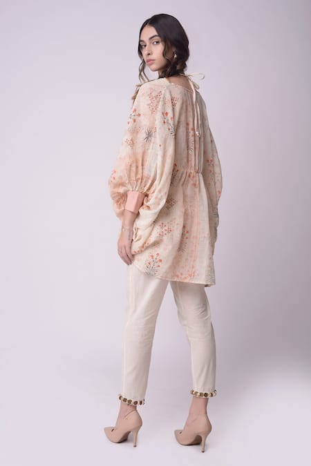 Shwetanga Organic Cotton Kaftan Tunic & Pant Set 