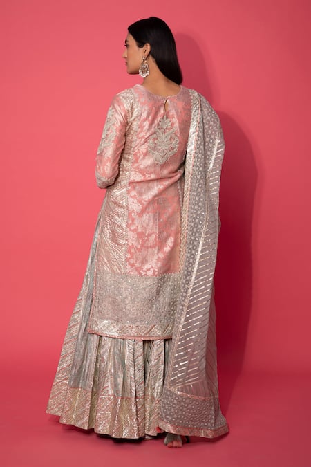 Simar Dugal Handwoven Chanderi Kurta Sharara Set 