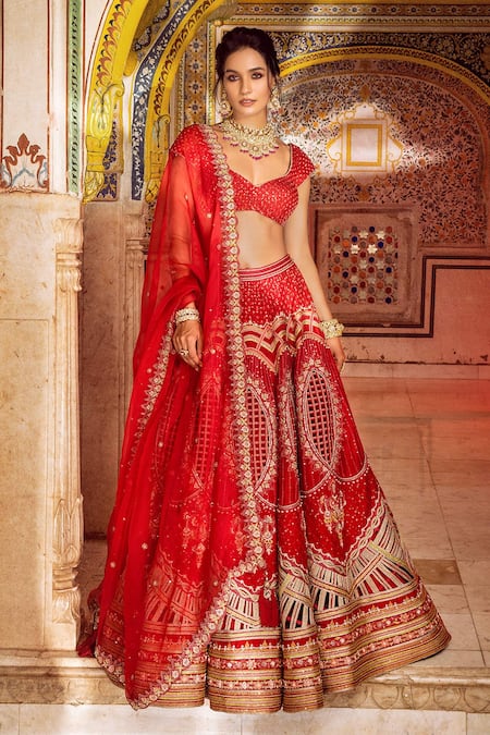 Royal Red Bridal Lehenga - Women Clothing Store