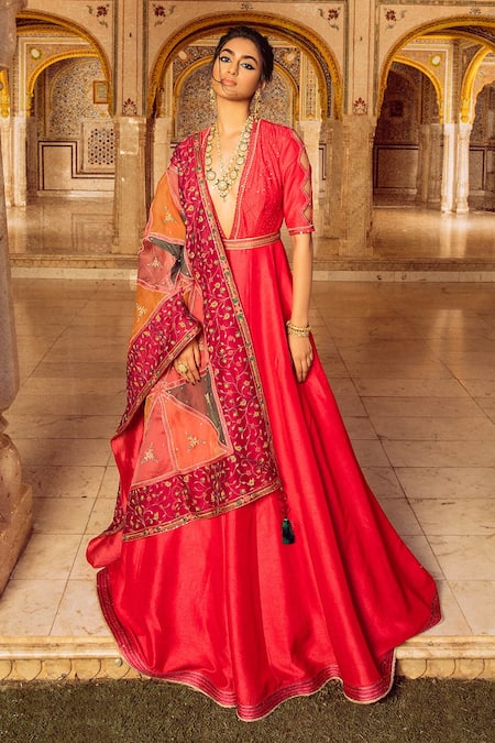 Supria Munjal Embroidered Anarkali With Dupatta 