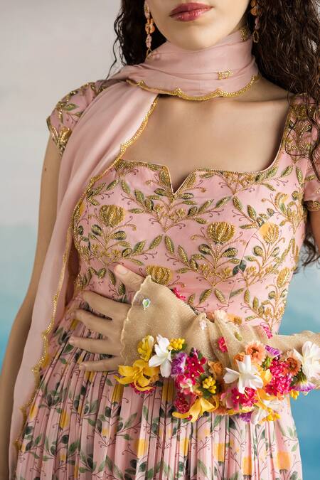 Buy EASE Pink , Viscose Organza, Pure Lotus Notched Print Kurta Dhoti Pant Set Online at Aza Fashions Buy_EASE_Pink , Viscose Organza, Pure Lotus Notched Print Kurta Dhoti Pant Set _Online_at_Aza_Fashions