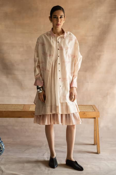 Swatti Kapoor Seiko Handwoven Chanderi Shirt 