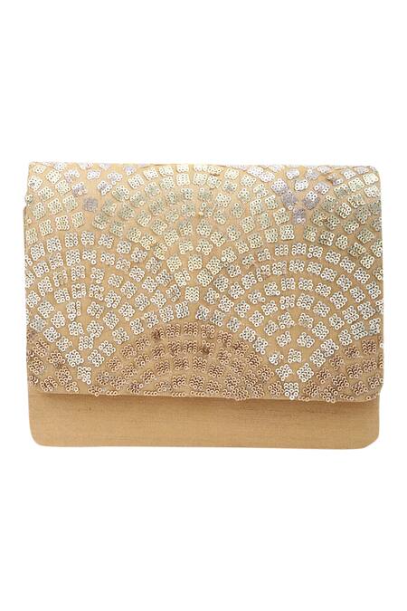 The Purple Sack Embroidered Flap Clutch 