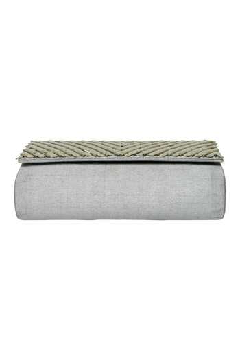 Buy_The Purple Sack_Gray Embroidery Grey Flap Clutch _Online_at_Aza_Fashions