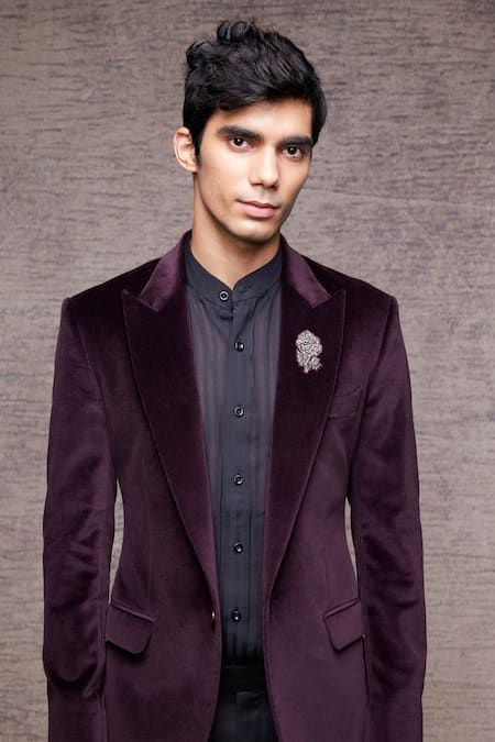 Plum hotsell velvet jacket