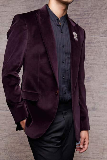 Buy Velvet Blazers For Men Online In India - French Crown