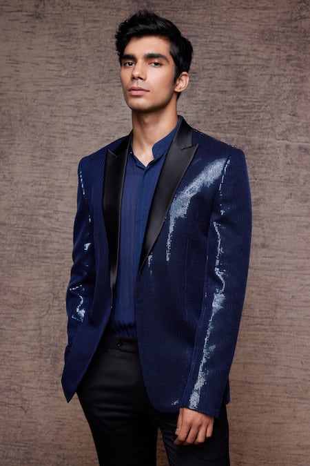 Sawan Gandhi Sequins Jacket & Pant Set 
