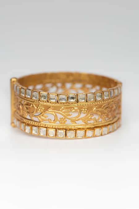 Osvag India Floral Motif Embellished Bangle 