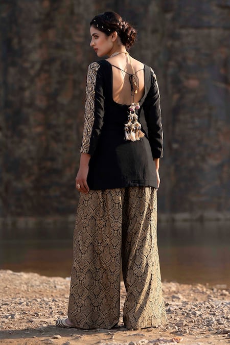 Soniya G Hand Embroidered Kurta & Palazzo Set 